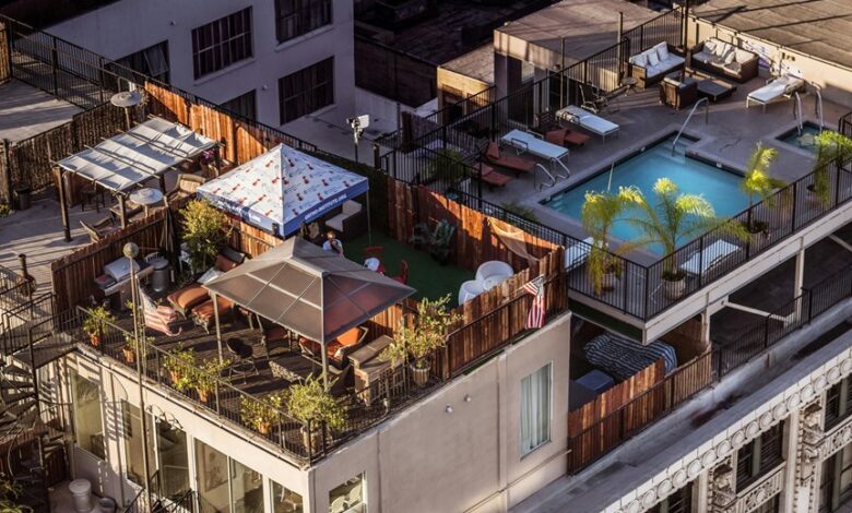 luxury rooftop living space